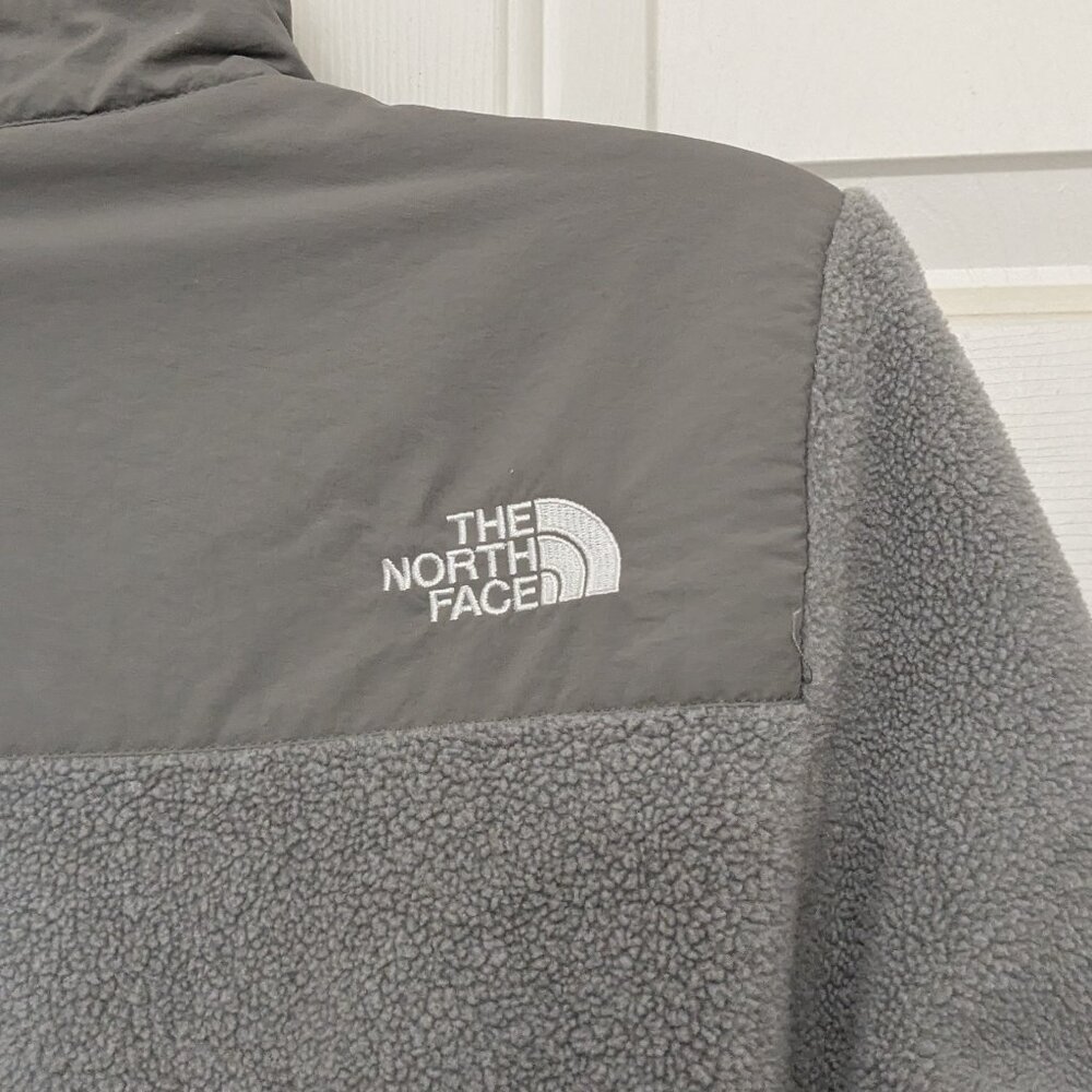 The North Face Women's S Fleece Jacket Full Zip Mock Neck Outdoor Polartech Gray - Picture 9 of 12